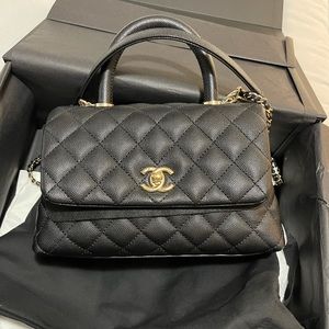 Chanel Coco Handle Small Black Leather